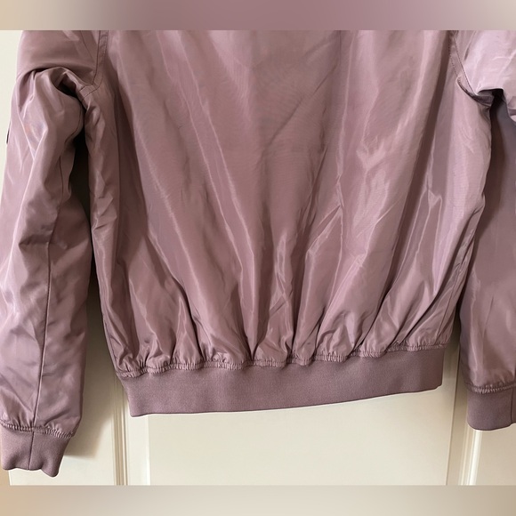 Ci Sono Dusty Lavender Bomber Jacket with Gold Detail Women’s Size Small - Picture 2 of 16